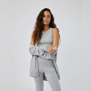 WHEAT RICHMOND UNISEX ZIP HOODIE in Heather Grey